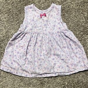 Vintage Gymboree Pink and White Floral‎ Sleeveless Dress 6-12M